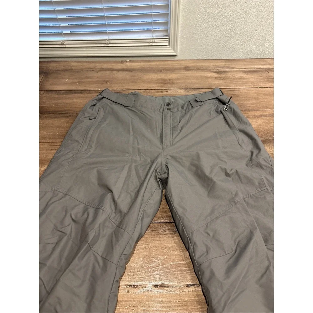 Columbia Ski Pants‎ Mens XL Gray Waterproof Insulated Omni-Tech Snow Adjustable